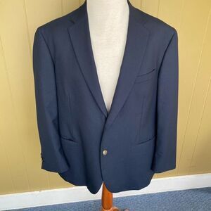 Dockers men 48R wool blend 2 button suit jacket/blazer navy blue